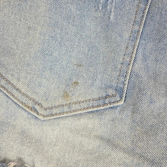 Oasis Eunina Denim Cut-Off Short Shorts Women's Medium Light Wash Distressed - Picture 6 of 7